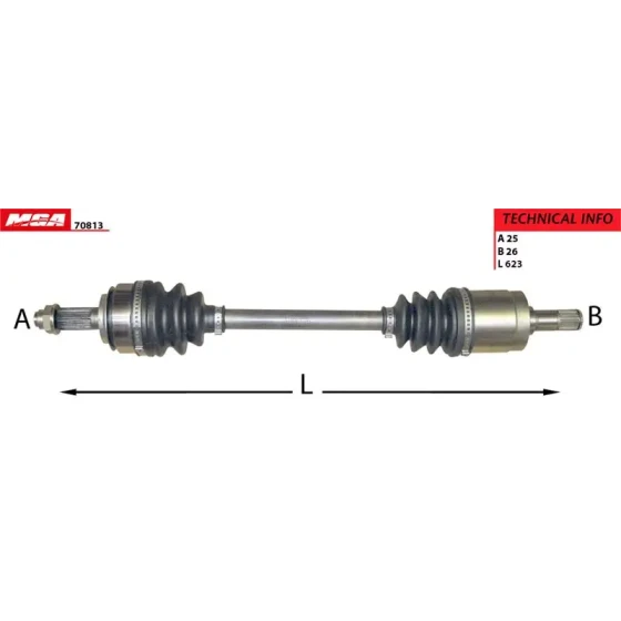 MGA Ön Aks (Sol) – 70813 / OEM 44306SNLT10 ürün görseli