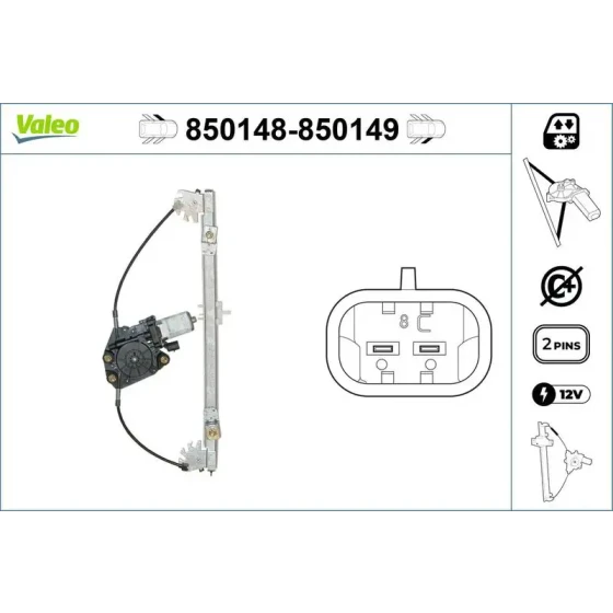 Valeo Ön Cam Krikosu (Sol) – 850148 / OEM 46559812 ürün görseli