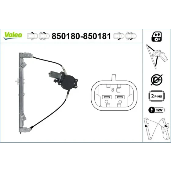 Valeo Ön Cam Krikosu (Sol) – 850180 / OEM 51846385 ürün görseli