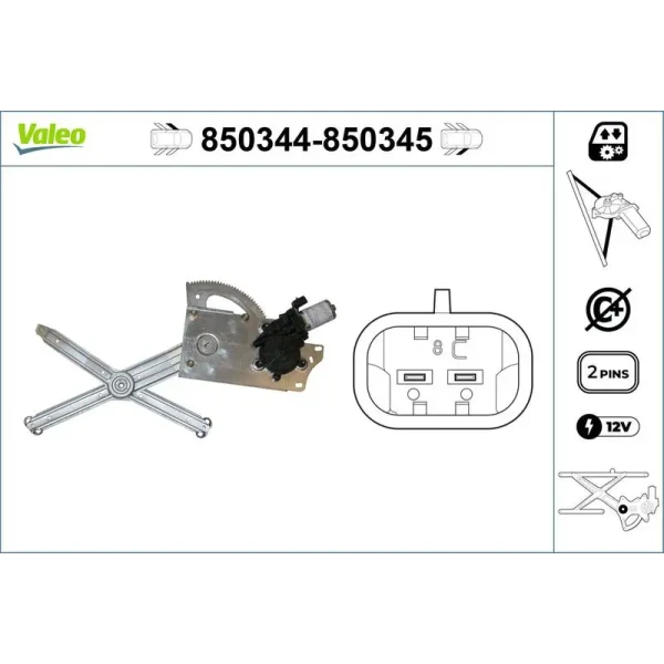 Valeo Ön Cam Krikosu (Sol) – 850344 / OEM 7701367867