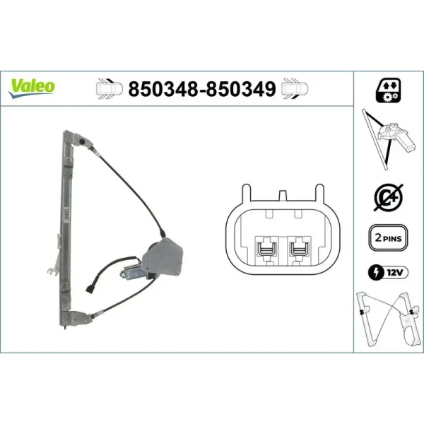 Valeo Ön Cam Krikosu (Sol) – 850348 / OEM 7700834347