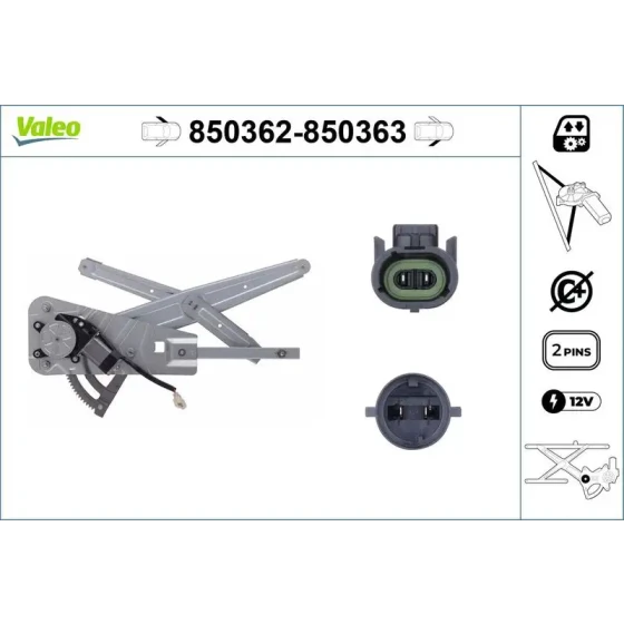 Valeo Ön Cam Krikosu (Sol) – 850362 / OEM 8200051779 ürün görseli
