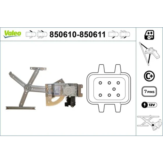 Valeo Ön Cam Krikosu (Sol) – 850610 / OEM 93178695 ürün görseli