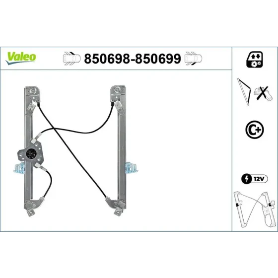 Valeo Ön Cam Krikosu (Sol) – 850698 / OEM 8201010926 ürün görseli