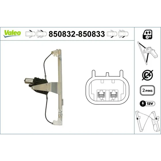Valeo Ön Cam Krikosu (Sol) – 850832 / OEM 51830870 ürün görseli
