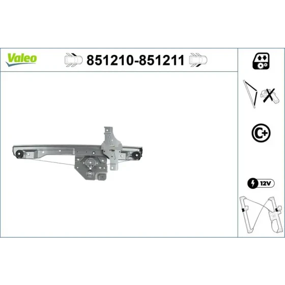 Valeo Ön Cam Krikosu (Sol) – 851210 / OEM 9673153280 ürün görseli