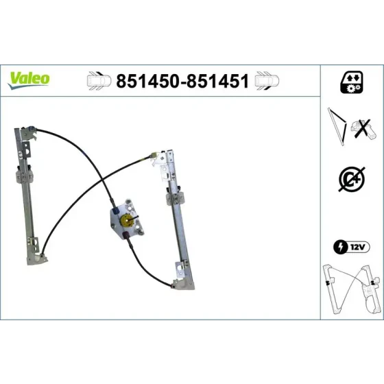 Valeo Ön Cam Krikosu (Sol) – 851450 / OEM A1767200179 ürün görseli