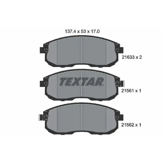 TEXTAR Ön Fren Balatası – 2156101 ürün görseli