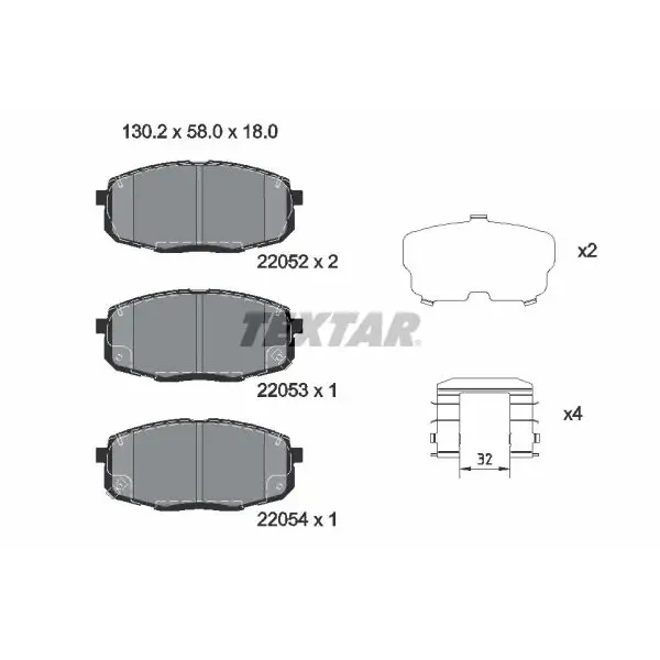 TEXTAR Ön Fren Balatası – 2205203
