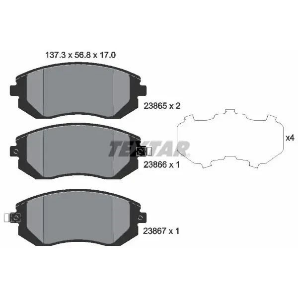 TEXTAR Ön Fren Balatası – 2386501