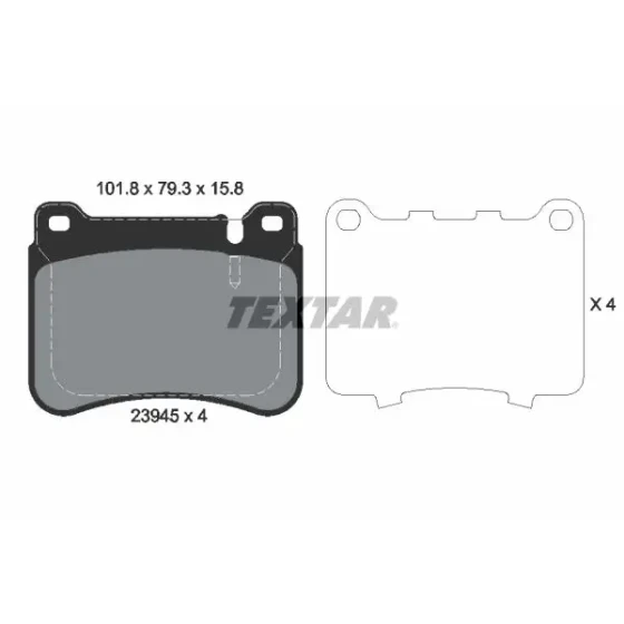 TEXTAR Ön Fren Balatası – 2394501 / OEM A0044205120 ürün görseli