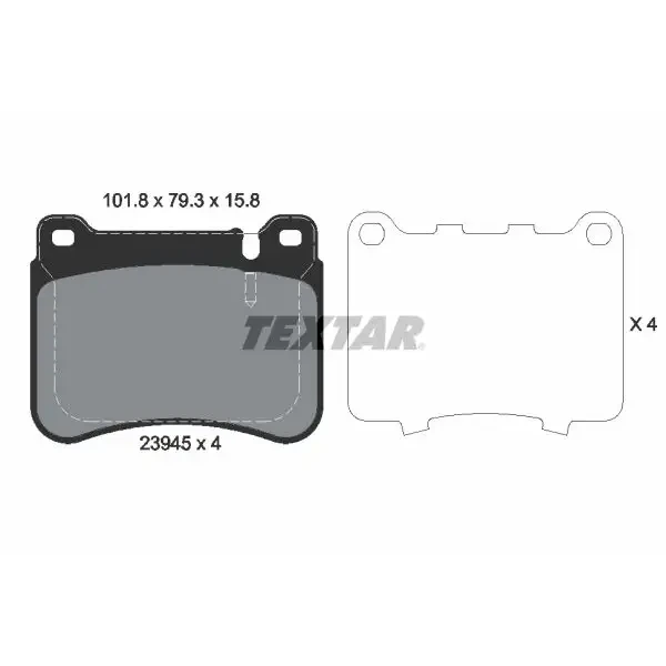 TEXTAR Ön Fren Balatası – 2394501 / OEM A0044205120