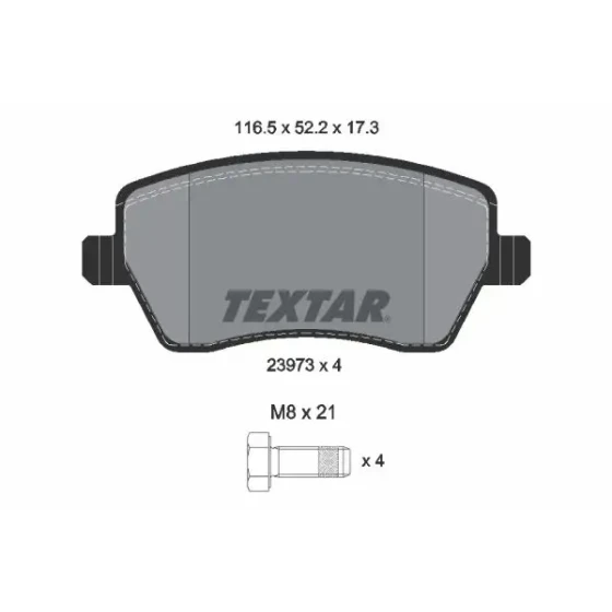 TEXTAR Ön Fren Balatası – 2397301 ürün görseli
