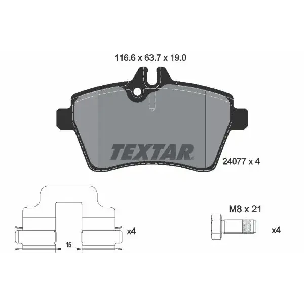 TEXTAR Ön Fren Balatası – 2407701