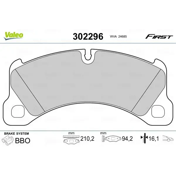 Valeo Ön Fren Balatası – 302296