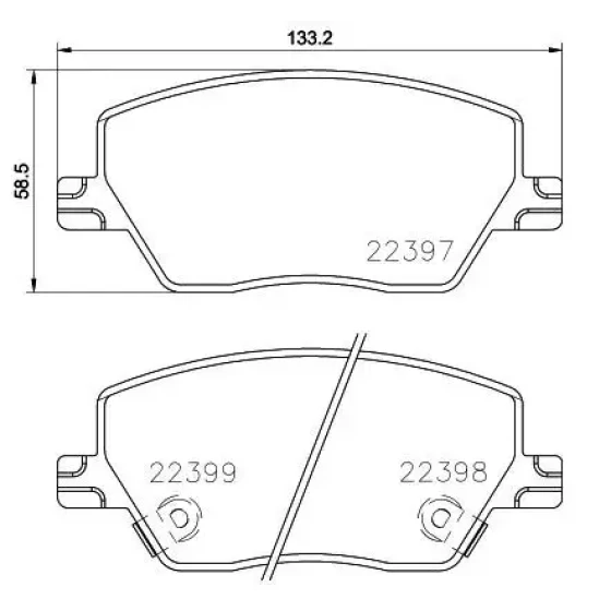 Hattat Ön Fren Balatası – 3032452 / OEM 77367628 ürün görseli