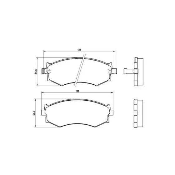 MGA Ön Fren Balatası – 55236 / OEM 5810128A00 ürün görseli