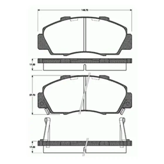 MGA Ön Fren Balatası – 55308 / OEM 45022SS0G02 ürün görseli