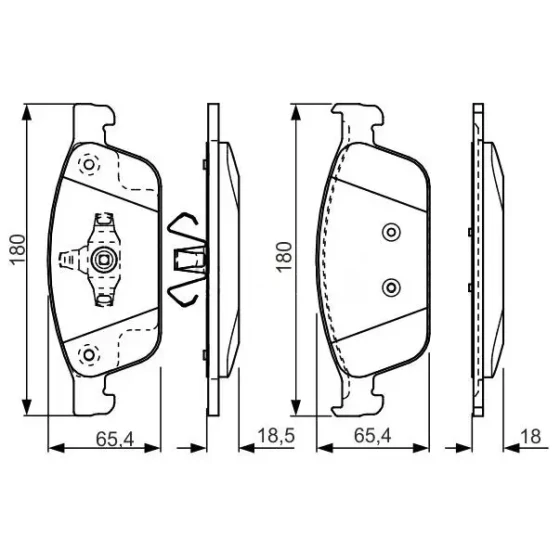 MGA Ön Fren Balatası – 55661 / OEM BV612K021AC ürün görseli