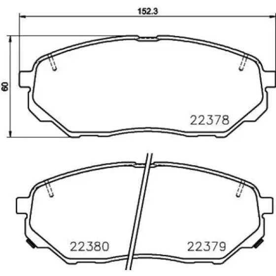 MGA Ön Fren Balatası – 55736 / OEM 58101C5A00 ürün görseli