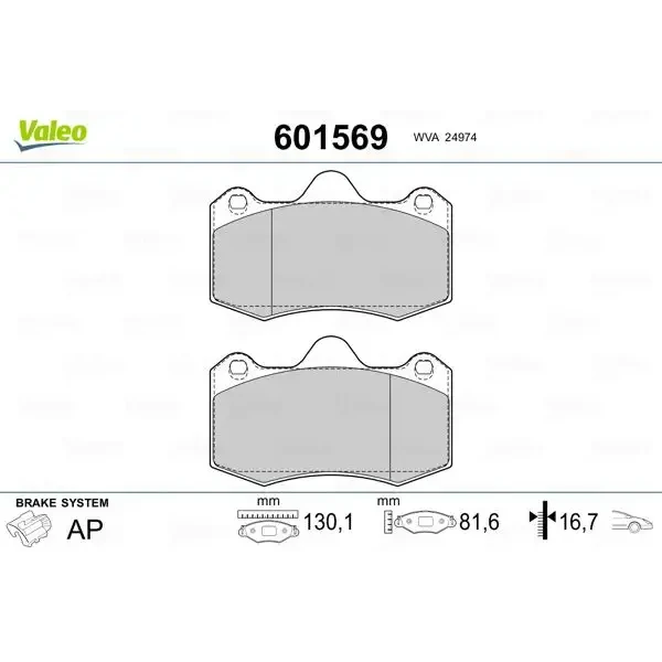 Valeo Ön Fren Balatası – 601569 / OEM 6LL698151