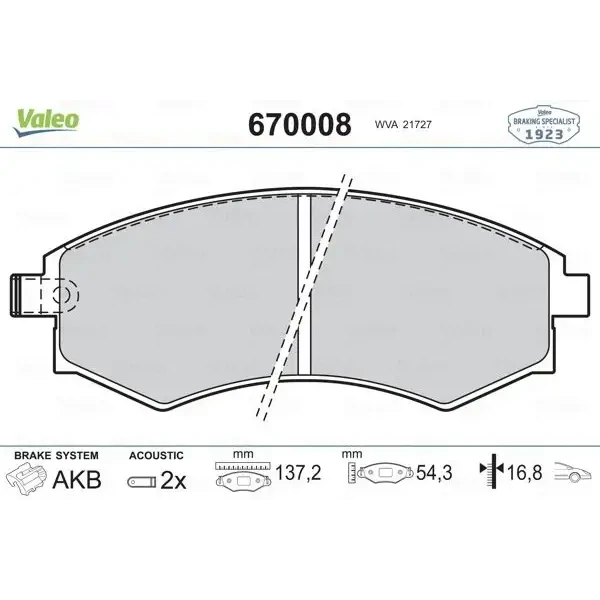 Valeo Ön Fren Balatası – 670008