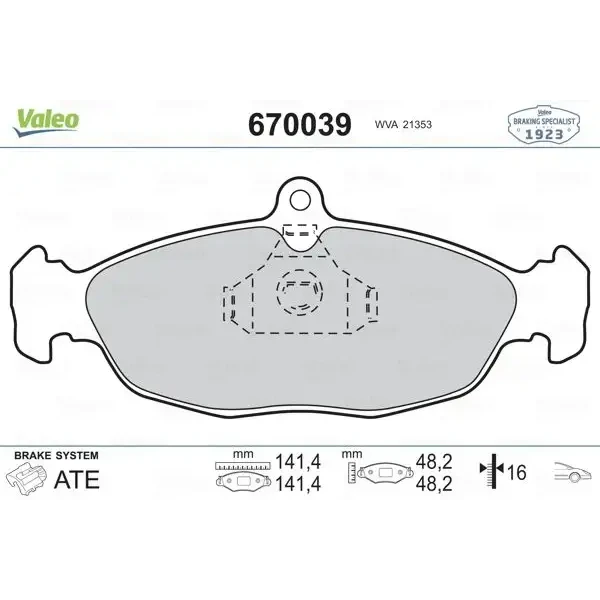 Valeo Ön Fren Balatası – 670039