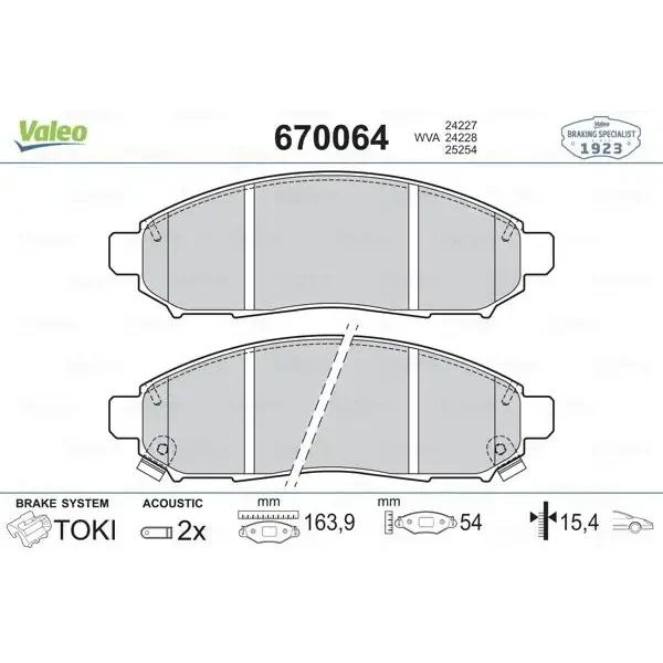 Valeo Ön Fren Balatası – 670064