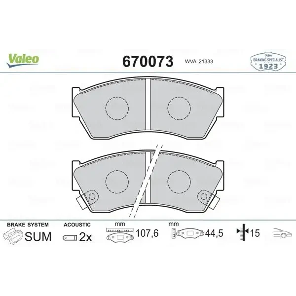 Valeo Ön Fren Balatası – 670073