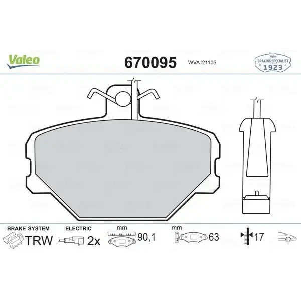 Valeo Ön Fren Balatası – 670095