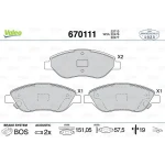 Valeo Ön Fren Balatası – 670111 / OEM 77368553
