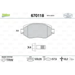 Valeo Ön Fren Balatası – 670118 / OEM 410605929R