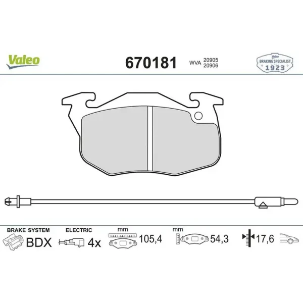 Valeo Ön Fren Balatası – 670181