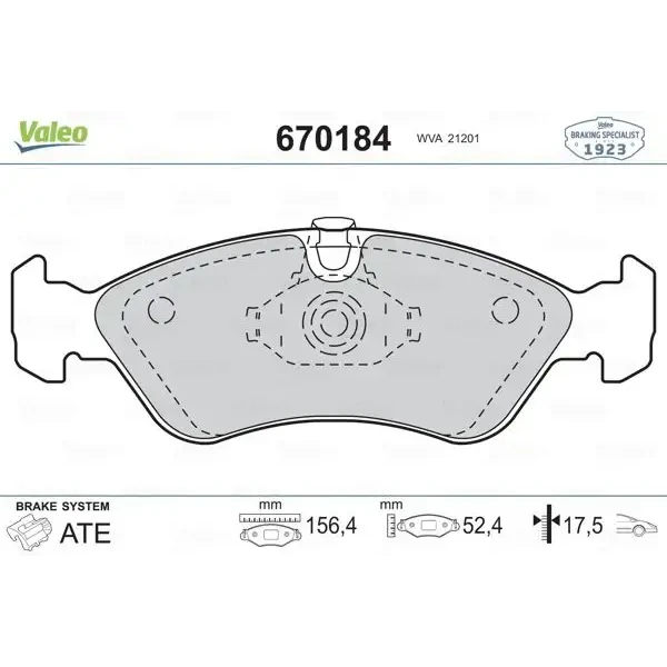 Valeo Ön Fren Balatası – 670184