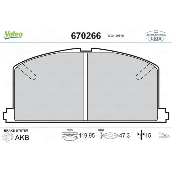 Valeo Ön Fren Balatası – 670266
