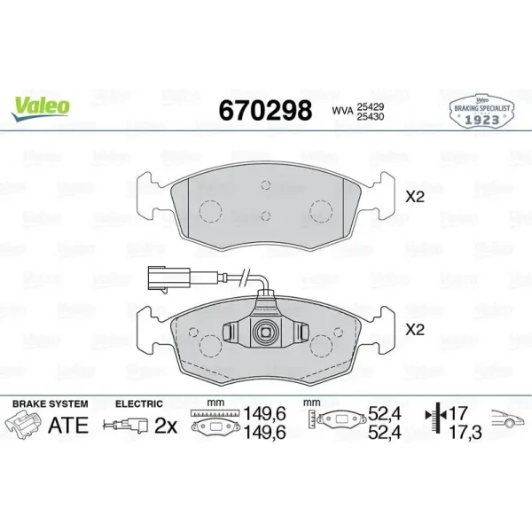 Valeo Ön Fren Balatası – 670298