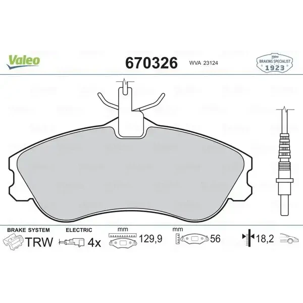 Valeo Ön Fren Balatası – 670326