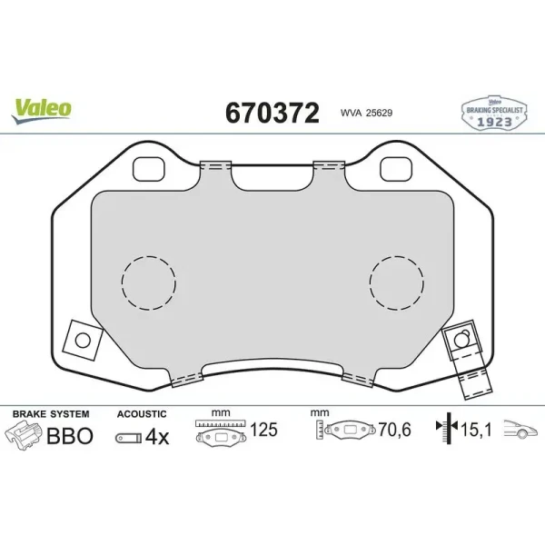 Valeo Ön Fren Balatası – 670372