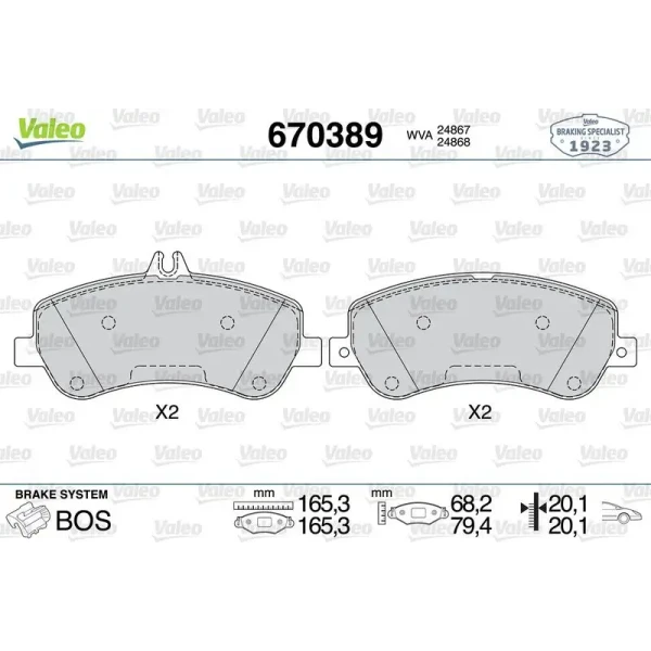 Valeo Ön Fren Balatası – 670389