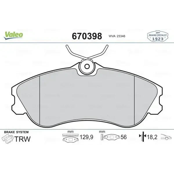 Valeo Ön Fren Balatası – 670398