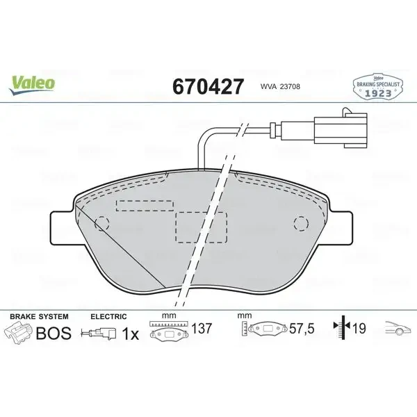 Valeo Ön Fren Balatası – 670427