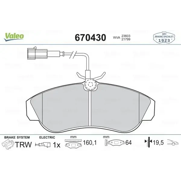 Valeo Ön Fren Balatası – 670430