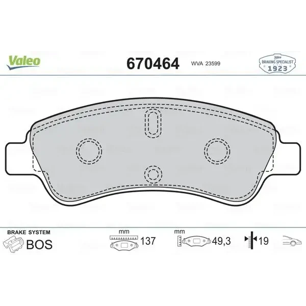 Valeo Ön Fren Balatası – 670464