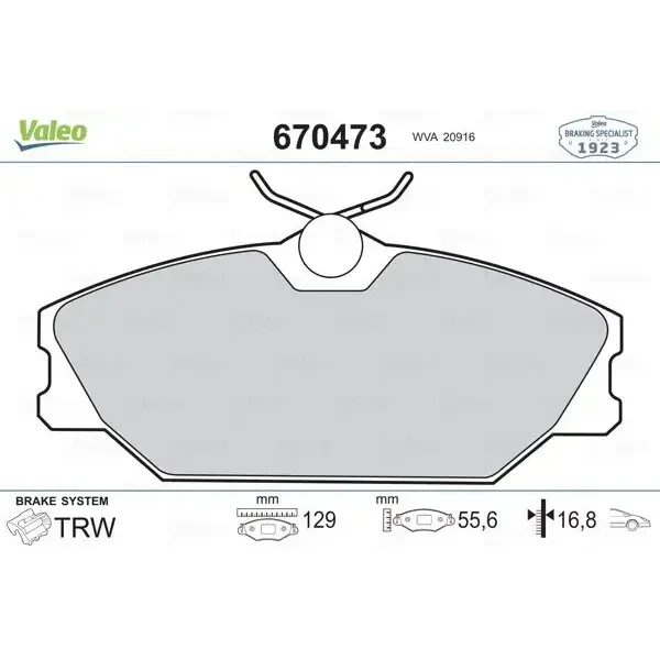 Valeo Ön Fren Balatası – 670473
