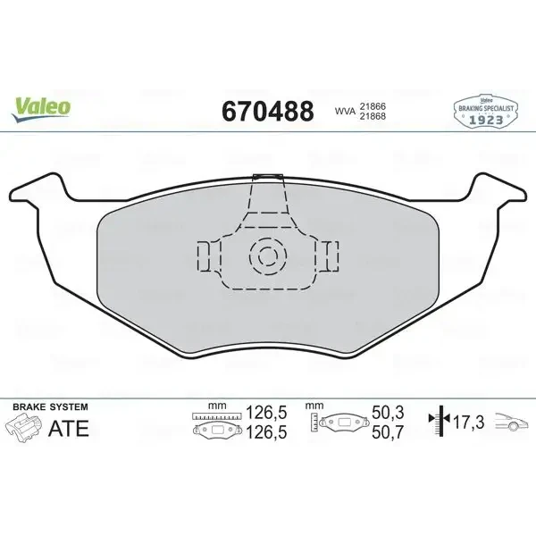 Valeo Ön Fren Balatası – 670488 / OEM 6N0698151C