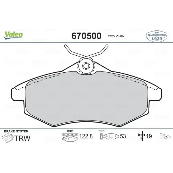 Valeo Ön Fren Balatası – 670500