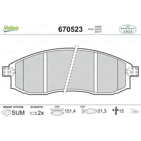 Valeo Ön Fren Balatası – 670523