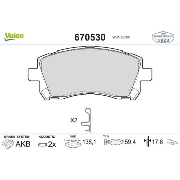 Valeo Ön Fren Balatası – 670530