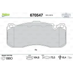 Valeo Ön Fren Balatası – 670547 / OEM 34116784807