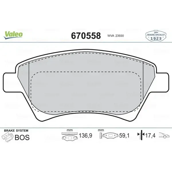 Valeo Ön Fren Balatası – 670558